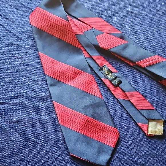 Cristian Dior Other - Elegant Red and Gray Striped Men's Tie